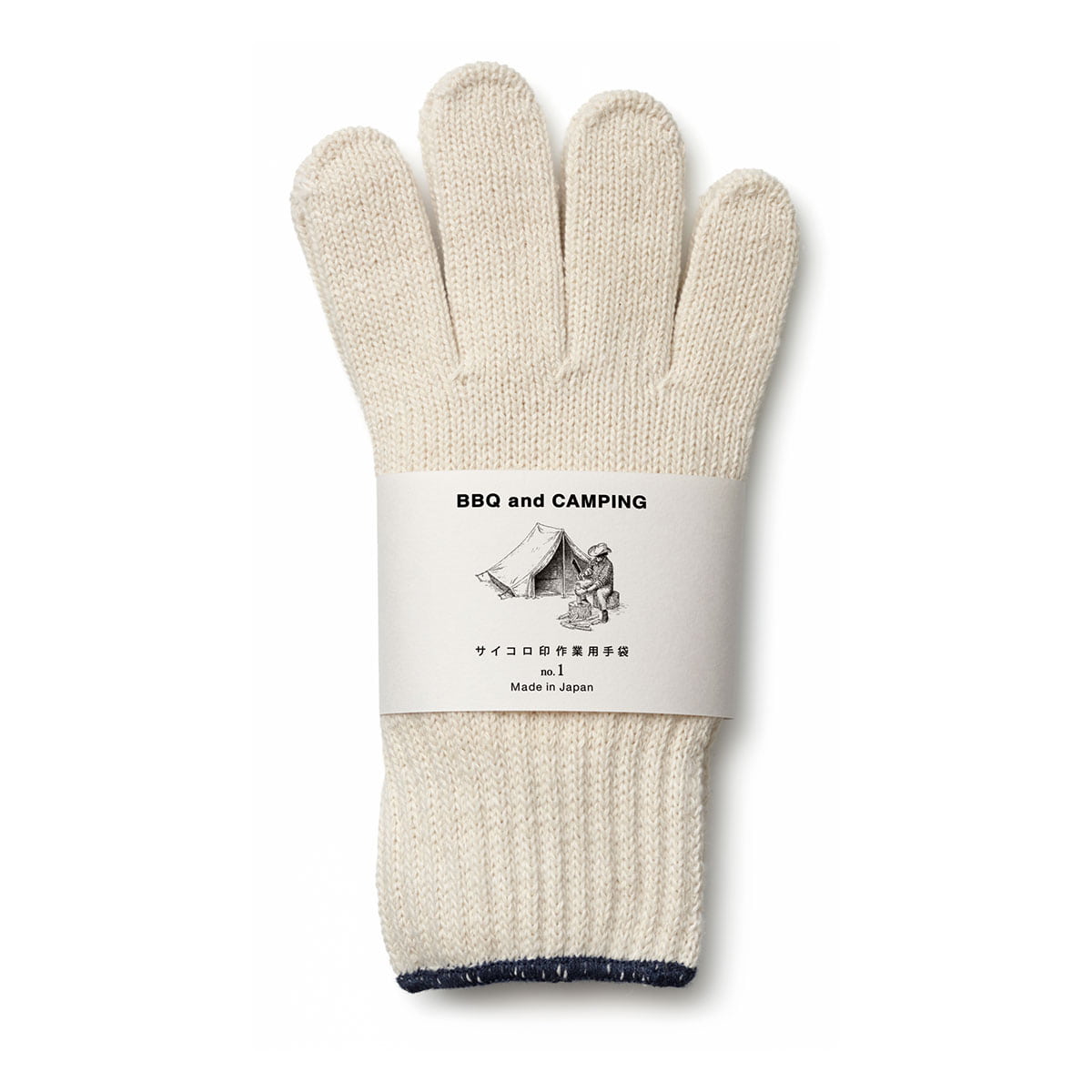 【石川メリヤス】サイコロ印 No.1 作業用手袋 バーベキュー・キャンプ向け