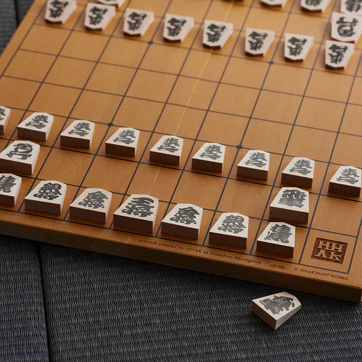 MHAK×OMUSUbee 天童の将棋駒セット (将棋盤/駒/巾着)　16,500円 （税込）