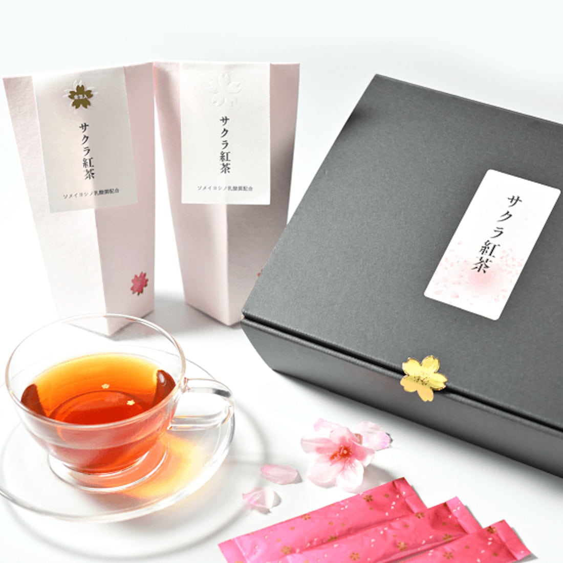 桜の金粉が舞う華やぎの一杯　サクラ紅茶ギフトセット ｜ヴィラ・コンコルディアセレクト