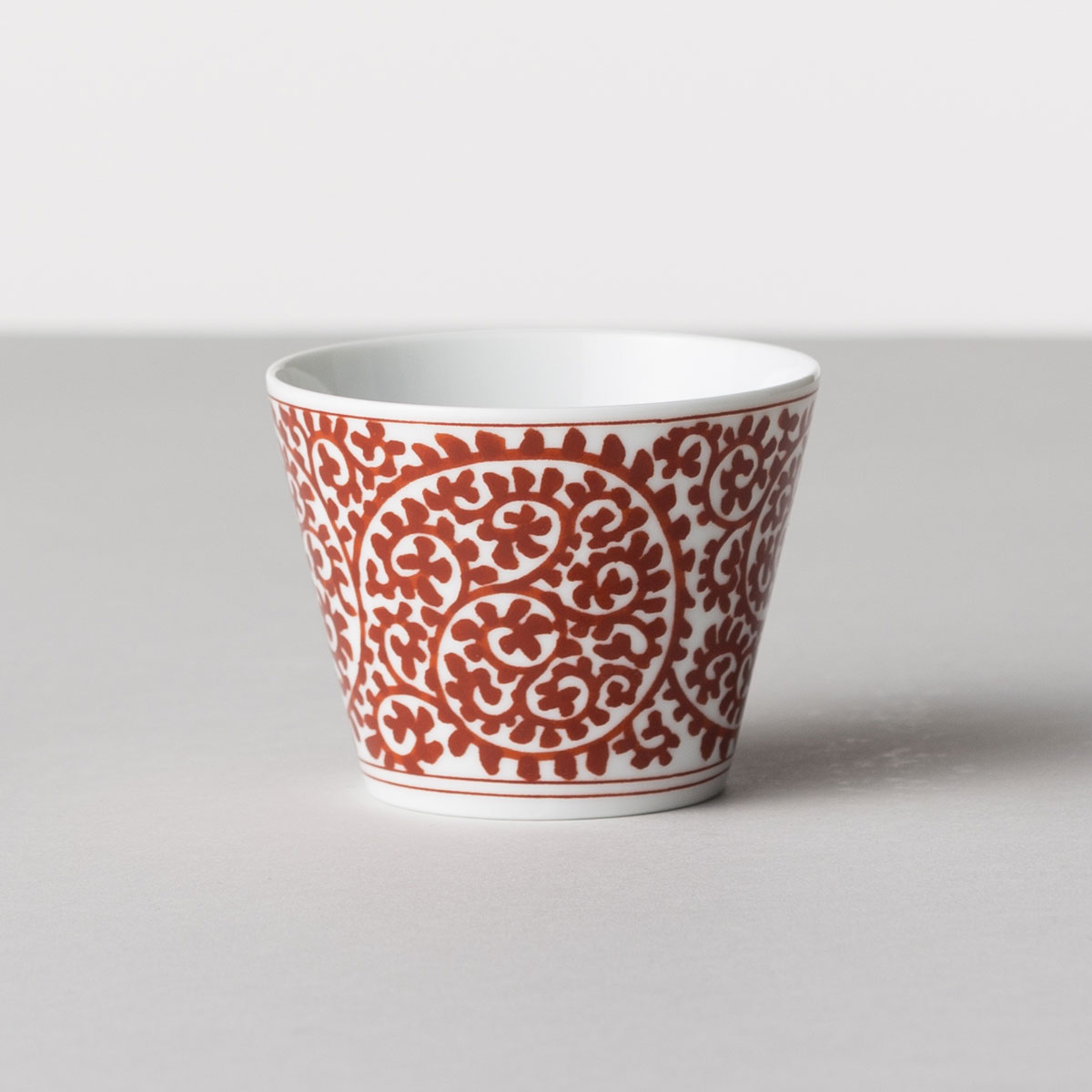 【波佐見焼】 BARBAR 蕎麦猪口大事典 和文/赤 そばちょこ　蛸唐草文