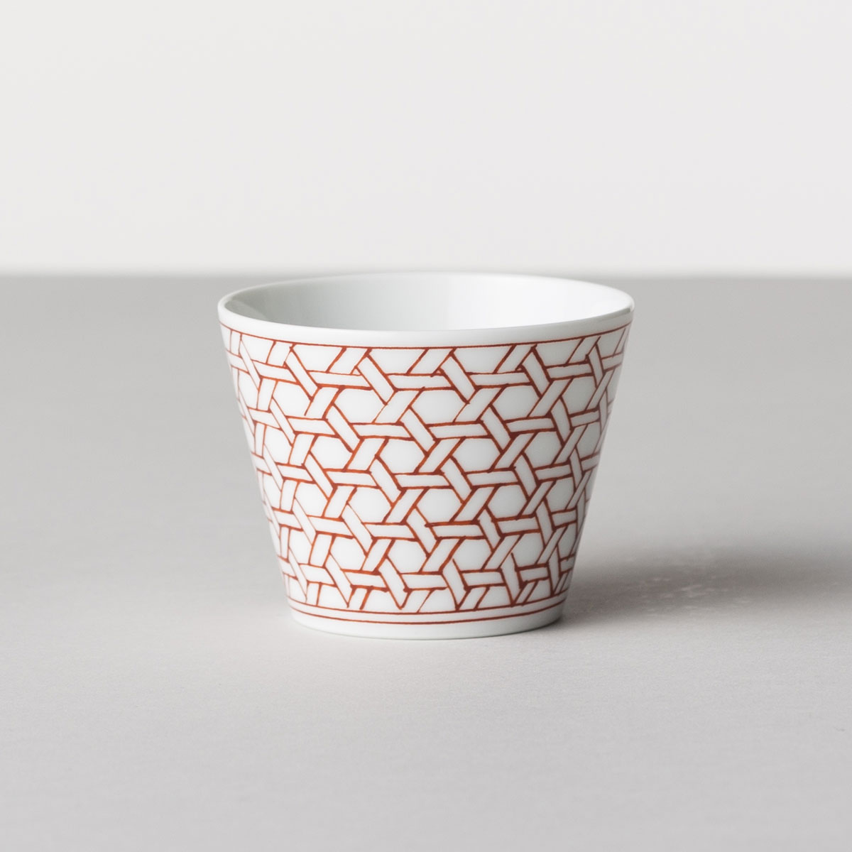 【波佐見焼】 BARBAR 蕎麦猪口大事典 和文/赤 そばちょこ　籠目文