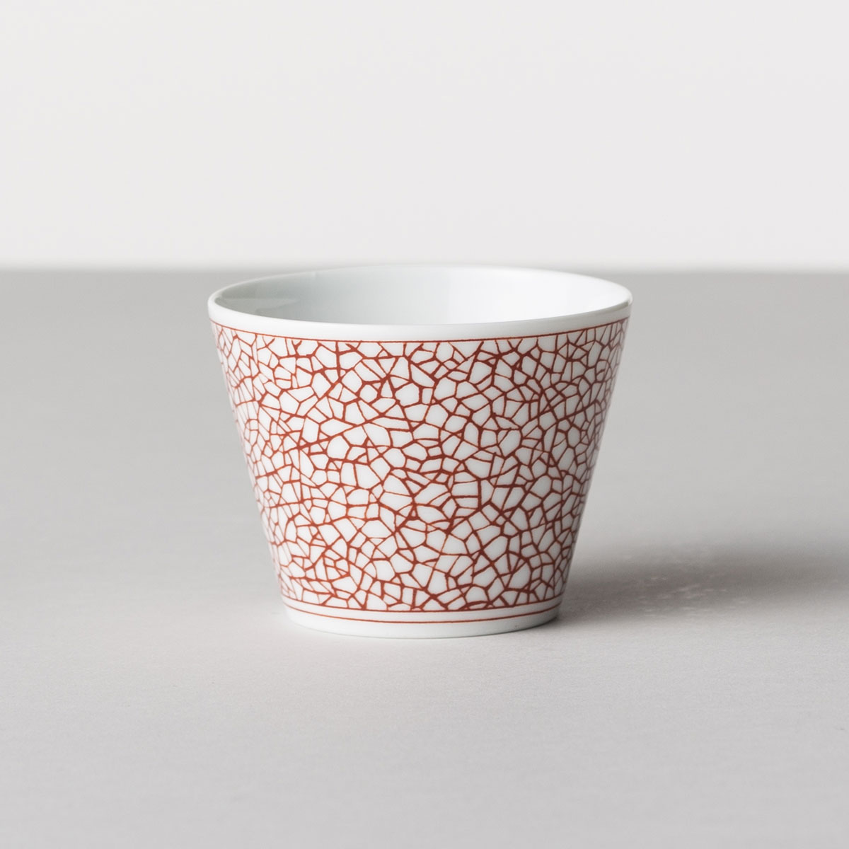 【波佐見焼】 BARBAR 蕎麦猪口大事典 和文/赤 そばちょこ　氷裂文