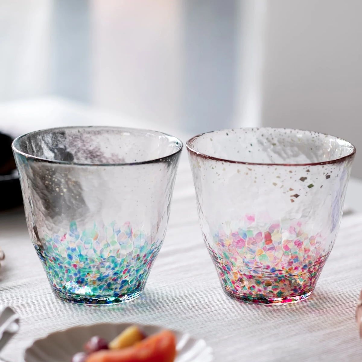 津軽びいどろ 金彩ロックグラス 330ml（2色展開）｜ヴィラ・コンコルディアセレクト