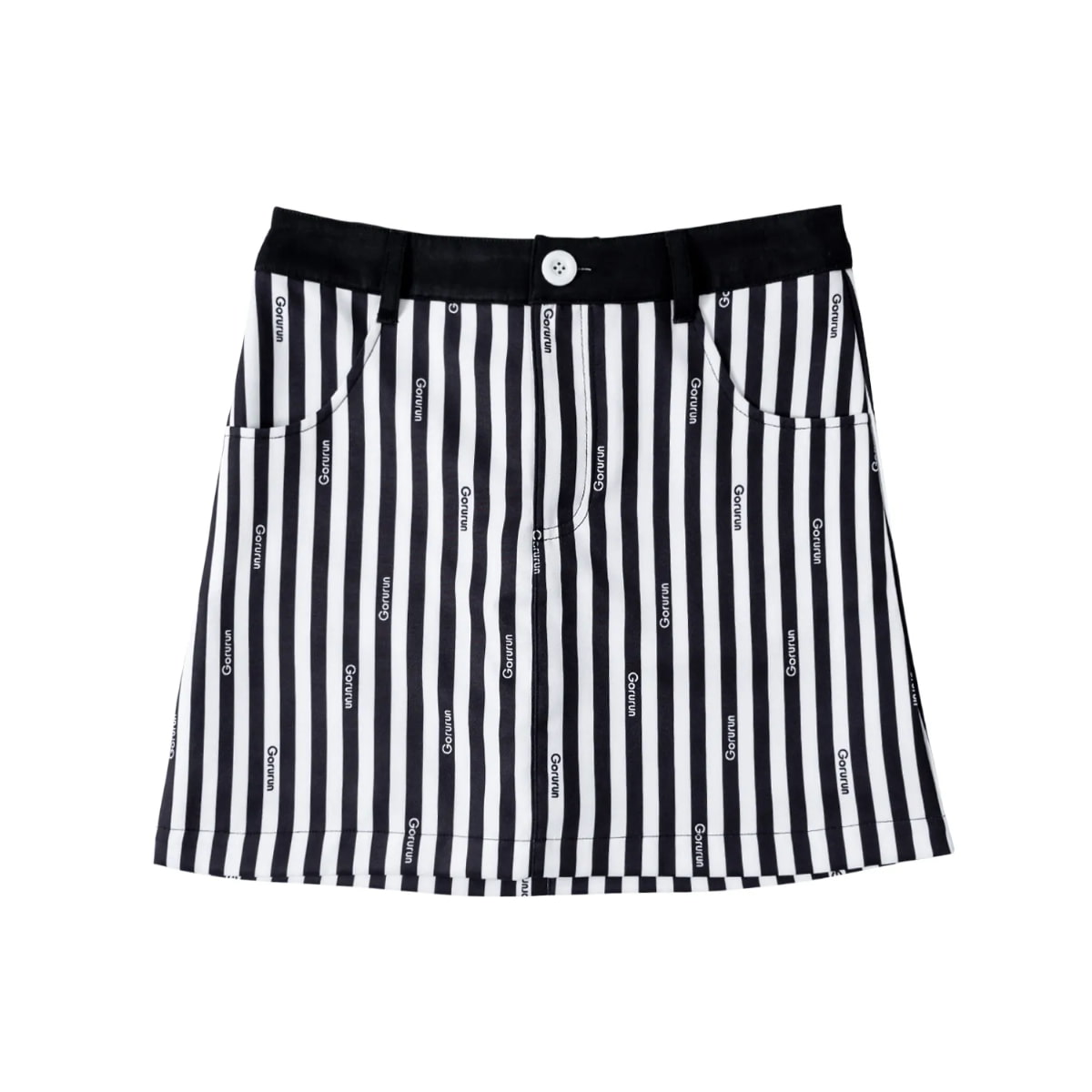 クールストライプ　モノトーンスカート（レディース）ブラック　Mサイズ｜Gorurun × HESTA LIFE