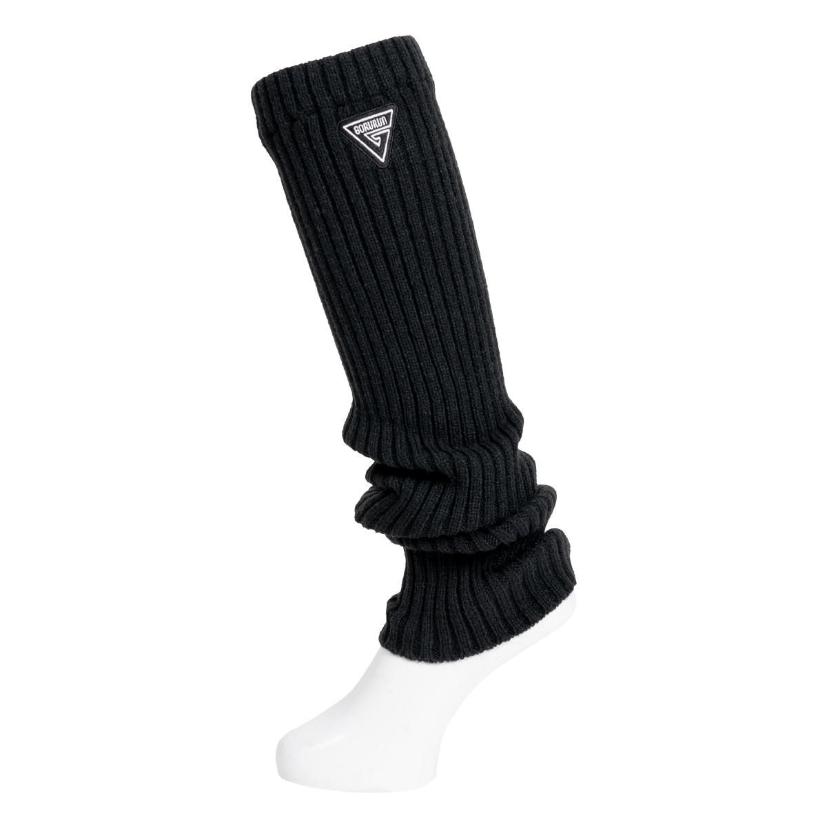 ニットルーズレッグウォーマー（ホワイト / ブラック）｜Gorurun × HESTA LIFE