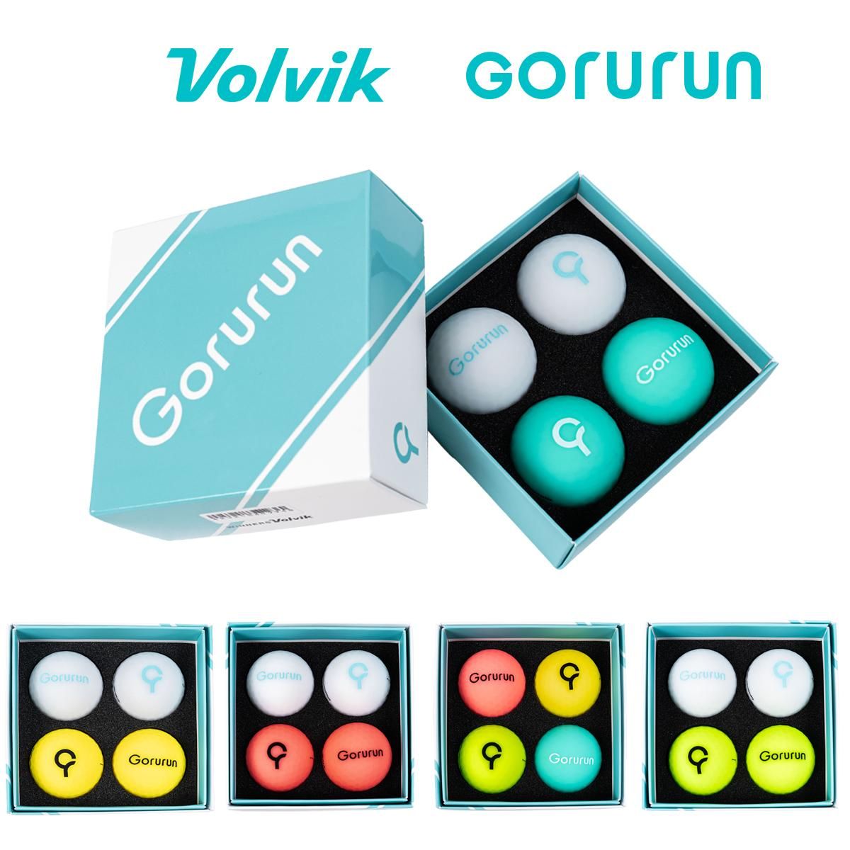 Gorurun x Volvikゴルフボール　4球入（5色展開）｜Gorurun