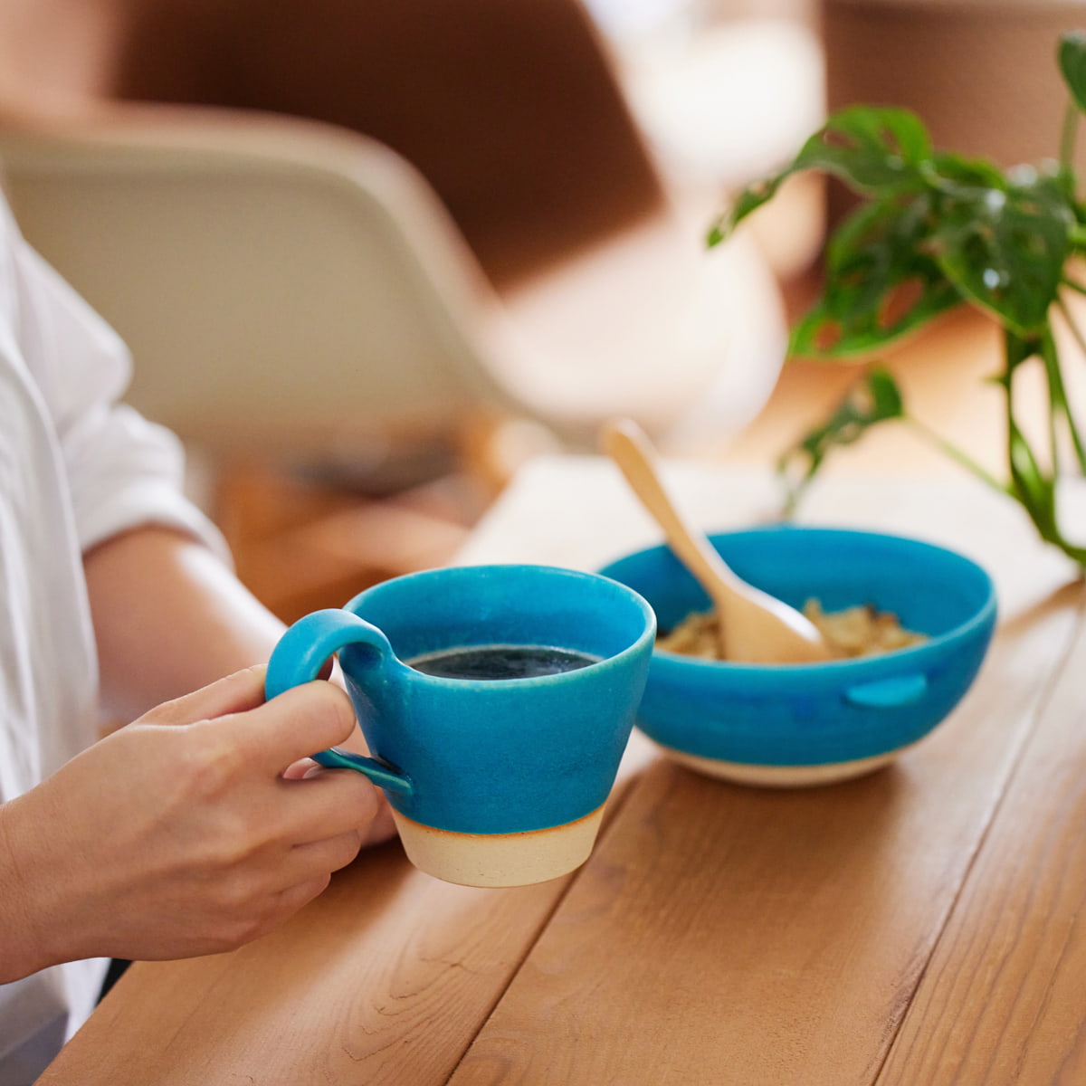 【信楽焼】ブルーラグーン マグカップ