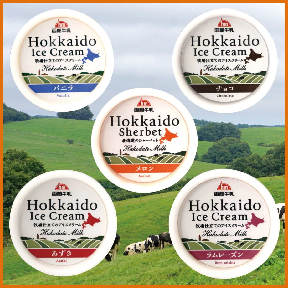 新鮮な道南牛乳から生まれた濃厚アイスセット（5種類10個入）｜ヴィラ・コンコルディアセレクト