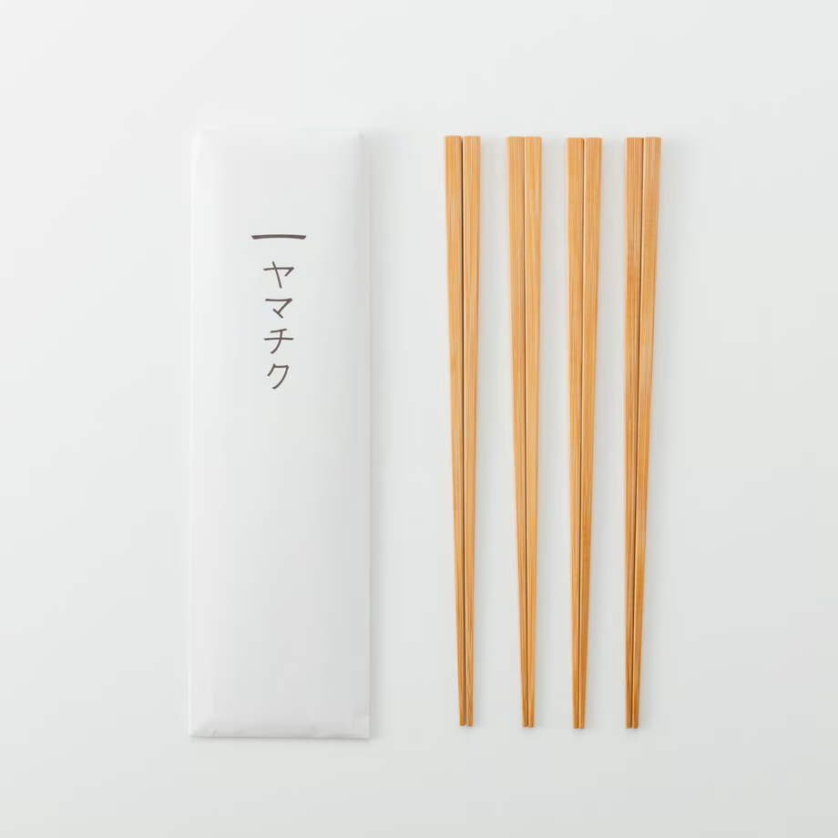 ヤマチク スス竹 角箸 23cm 4膳組（塗装なし）