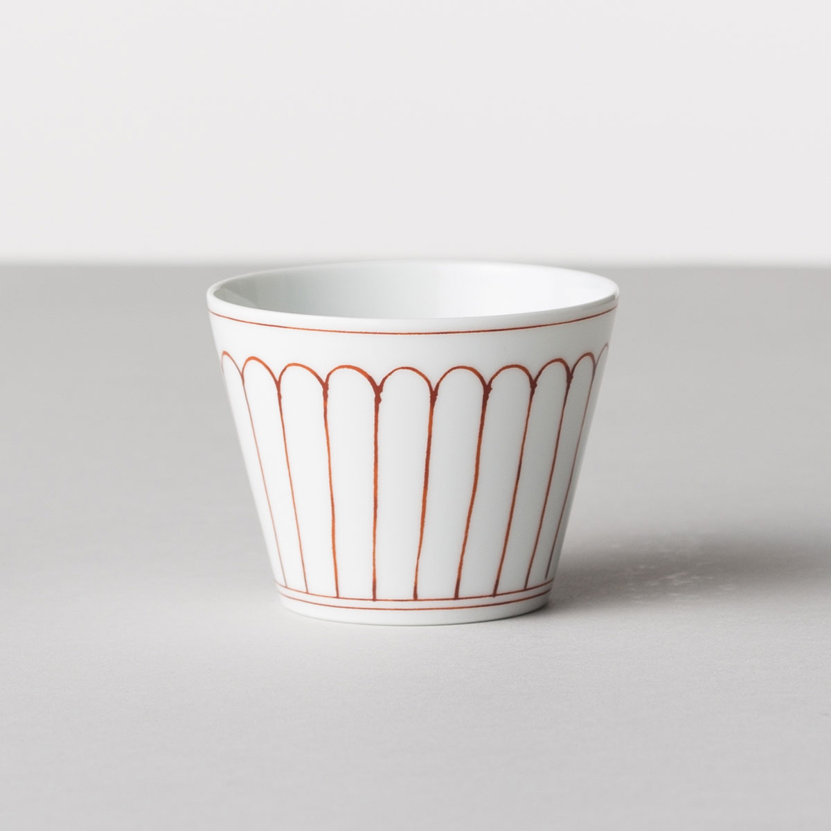 【波佐見焼】 BARBAR 蕎麦猪口大事典 和文/赤 そばちょこ　菊弁文