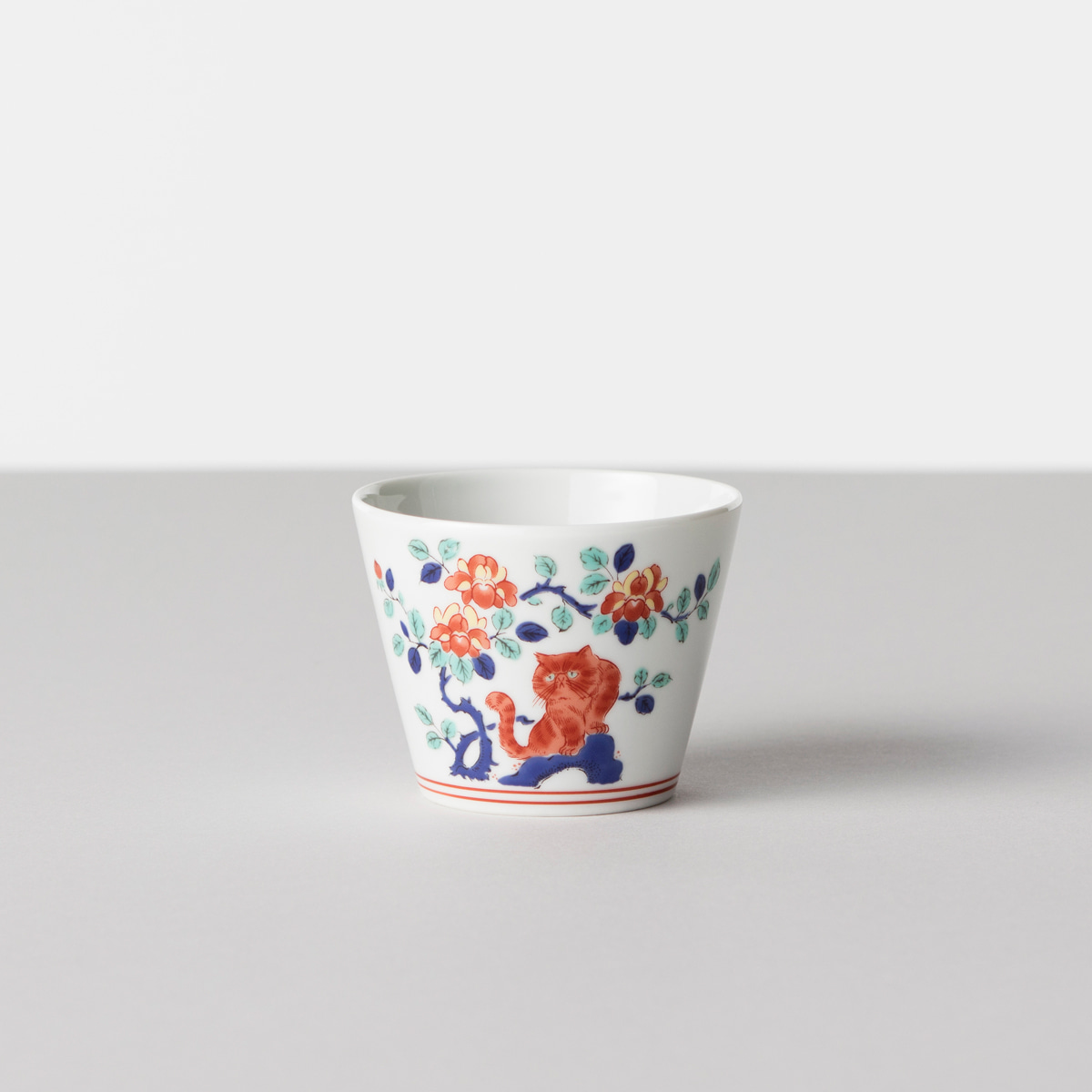 【波佐見焼】 BARBAR 蕎麦猪口大事典 色絵 そばちょこ エキゾチックショートヘア