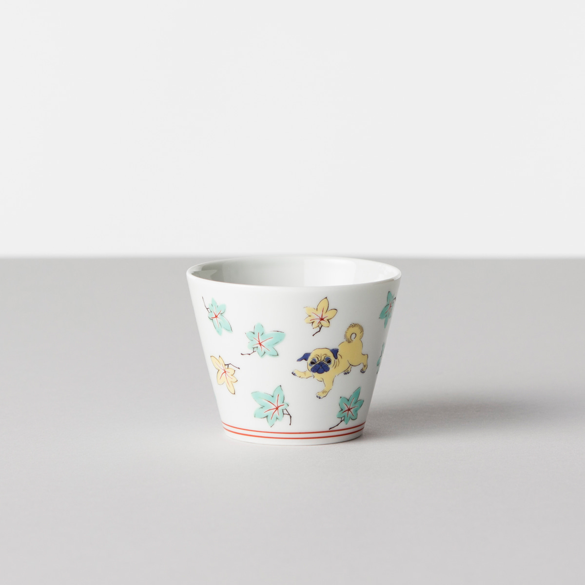 【波佐見焼】 BARBAR 蕎麦猪口大事典 色絵 そばちょこ パグ