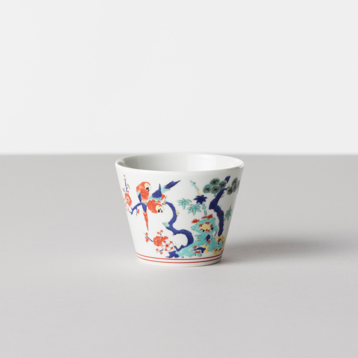 【波佐見焼】 BARBAR 蕎麦猪口大事典 色絵 そばちょこ コンゴウインコ