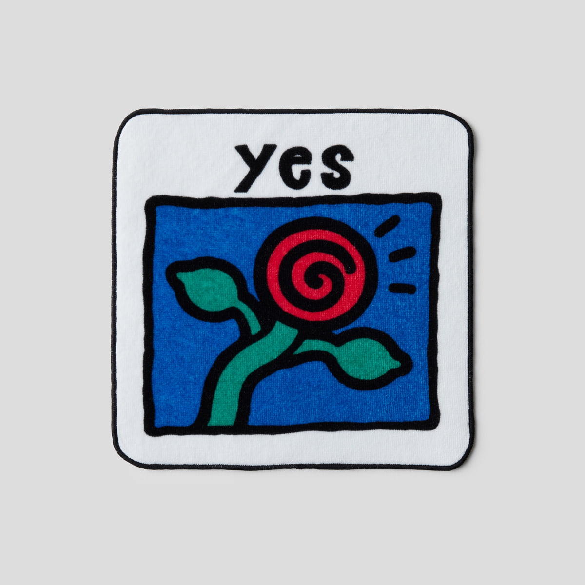 日常にアートを タオルハンカチ yes - ホワイト｜5eL × Daily Collection