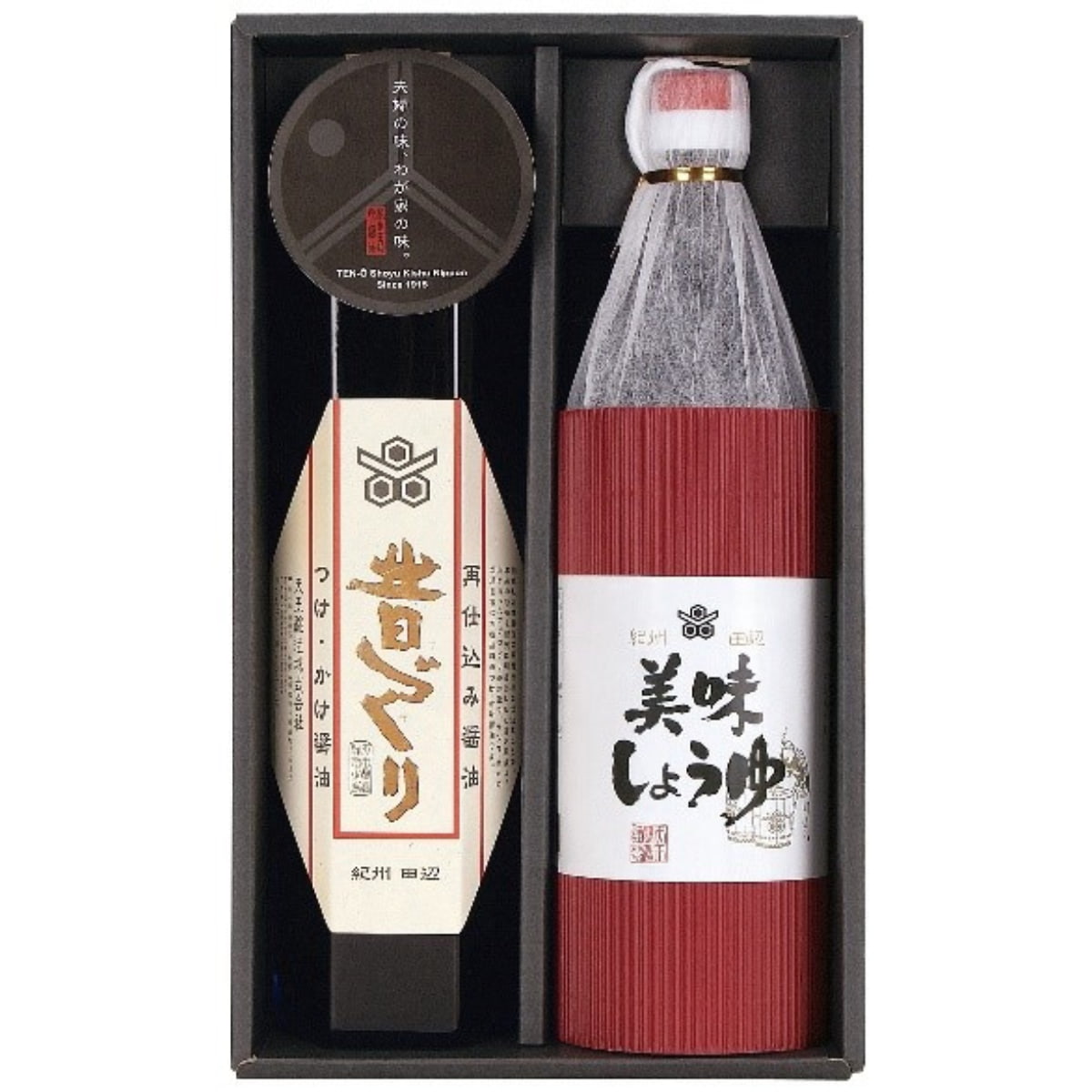 天王醸造　ギフトセット（2本入り）美味しょうゆ900ml／昔づくり720ml｜ザ グラン リゾート エレガンテ白浜セレクト