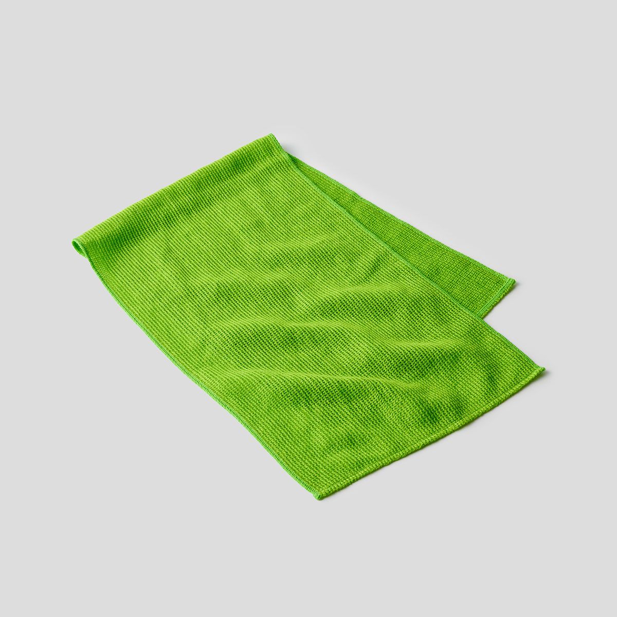 なめらかな洗いごこち ビビットカラーのラッセルタオル（グリーン）｜From Yamagata