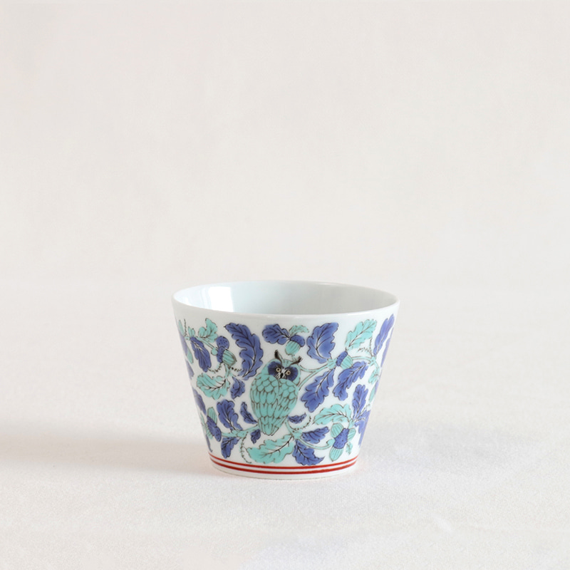 【波佐見焼】BARBAR 蕎麦猪口大事典 色絵 そばちょこ ワシミミズク
