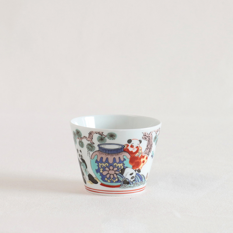 【波佐見焼】BARBAR 蕎麦猪口大事典 色絵 そばちょこ ジャイアントパンダ