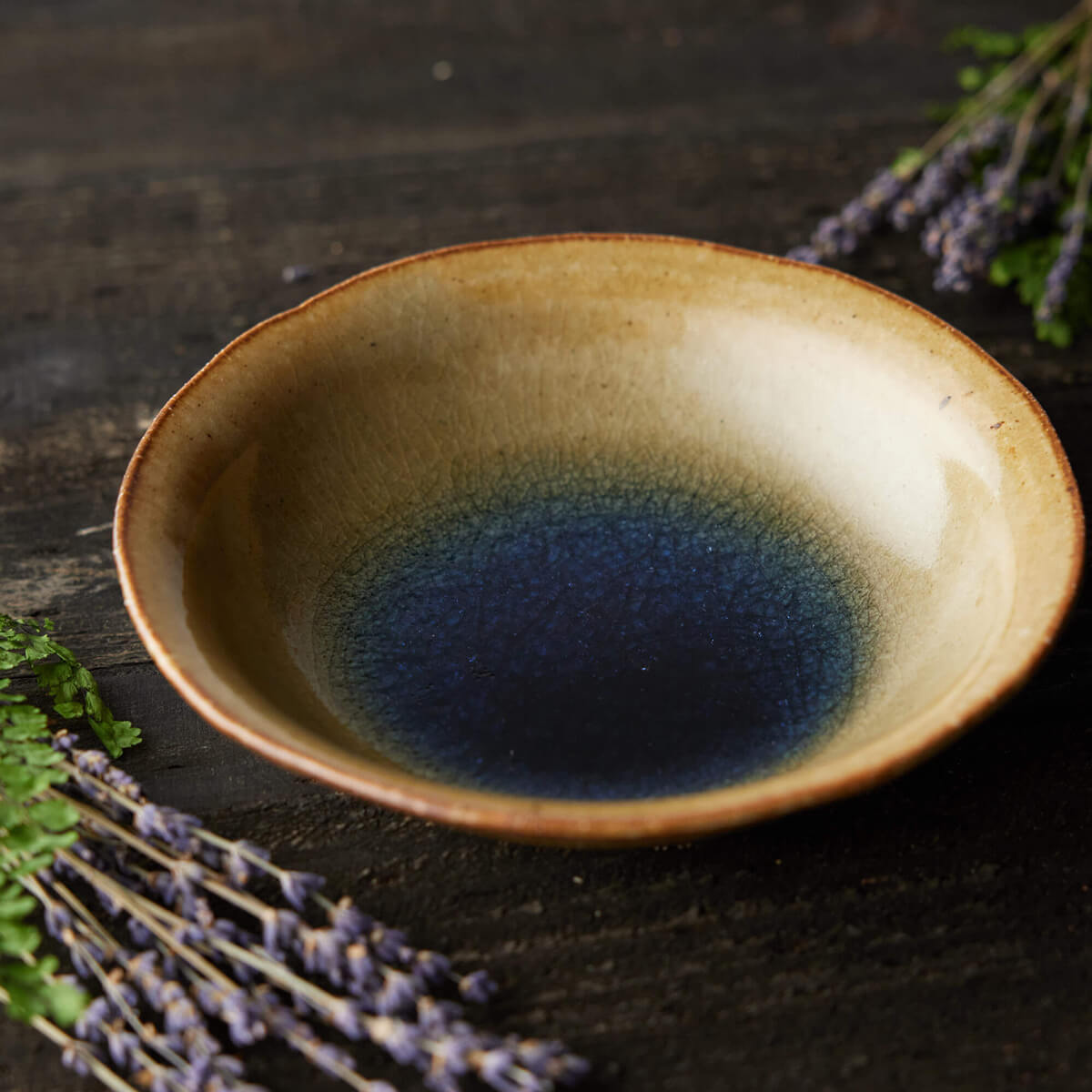 【信楽焼】信楽四季彩陶 －小暑　中深皿　朝凪 （あさなぎ）