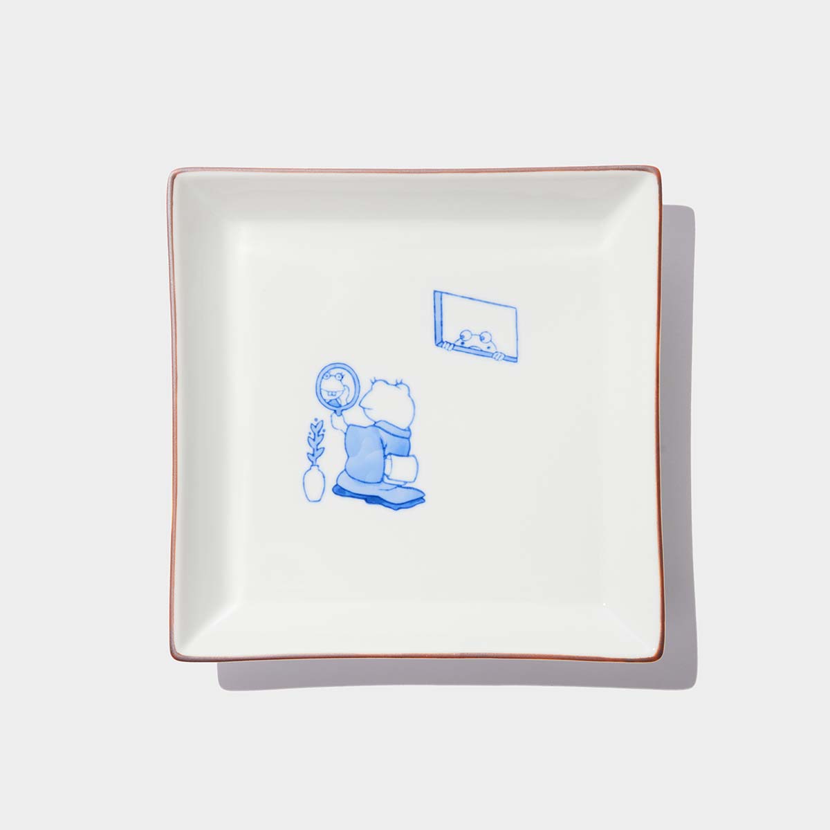 YU SUDA×OMUSUbee 九谷焼 7寸角皿