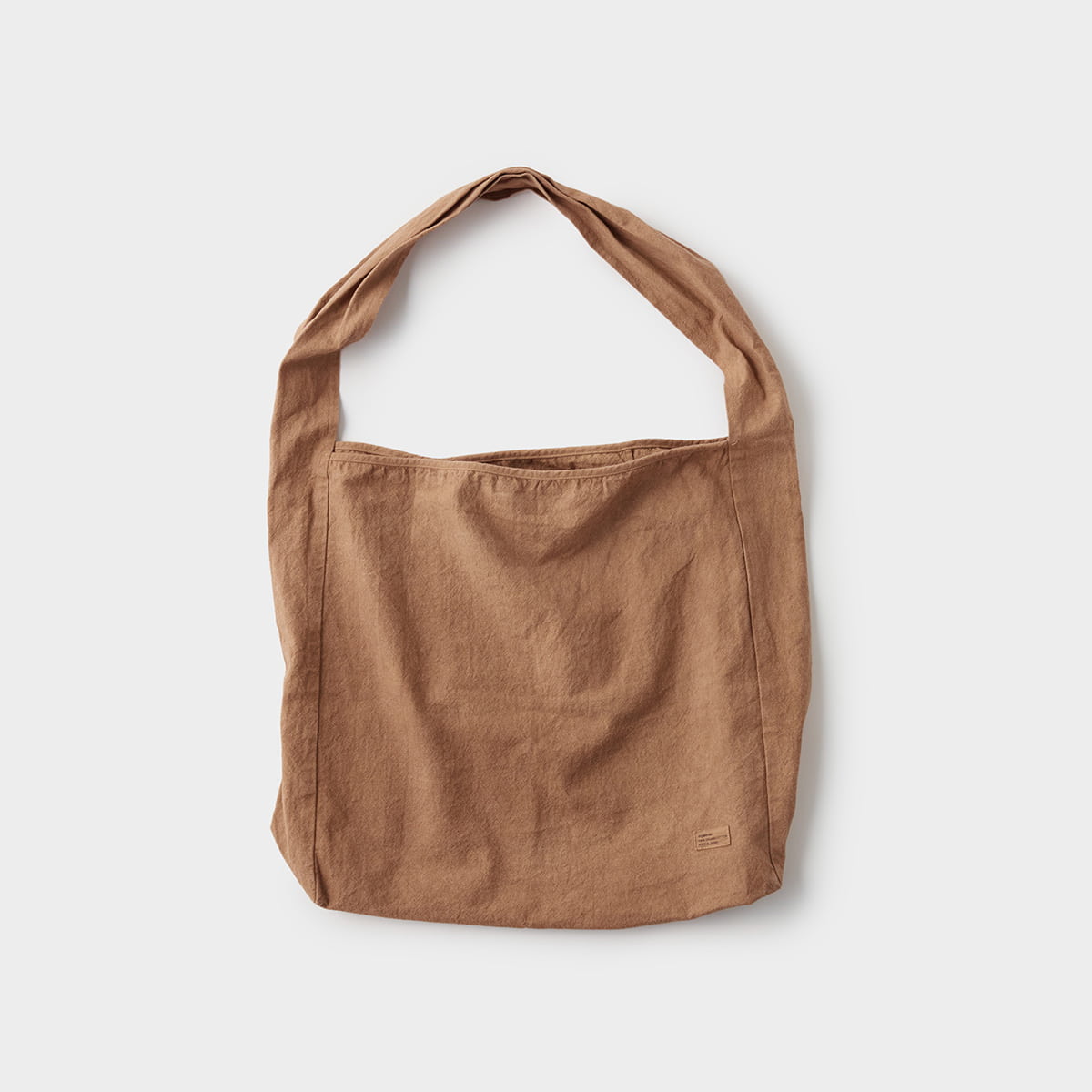 【organicsta】ORGANIC COTTON CANVAS MARCHE BAG 草木染め/胡桃 ショルダーバッグ