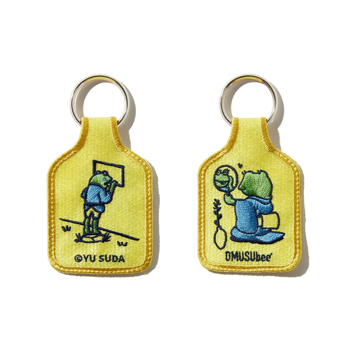 YU SUDA×OMUSUbee  刺繍キーホルダー のぞき見