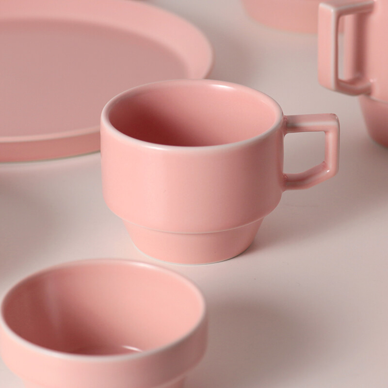 【波佐見焼】 HASAMI Season01　ブロックマグ　ピーチ