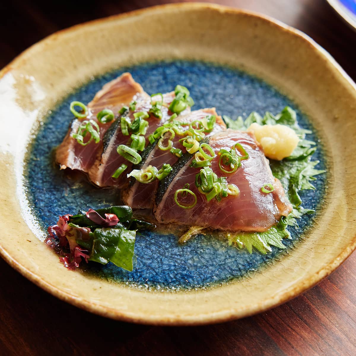 夜明け前の静かな水面 朝凪 （あさなぎ）平皿 φ18.8cm｜信楽四季彩陶 －小暑