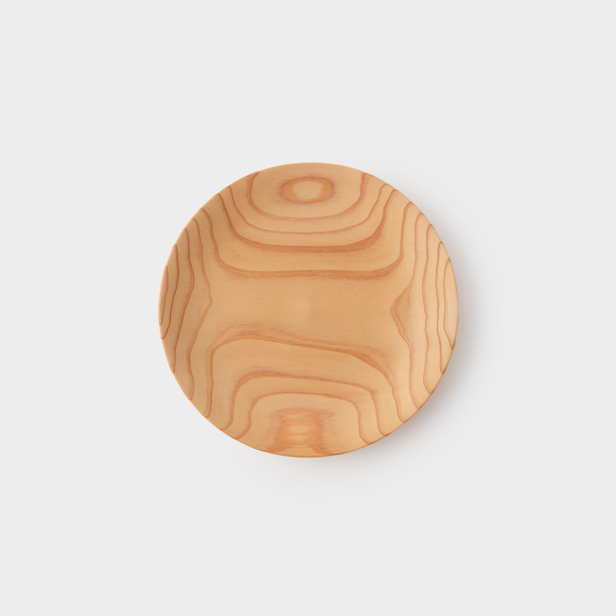 みんなでかこむ　秋田杉の木目を楽しむ木のお皿　無垢 7寸 210mm｜KACOMI