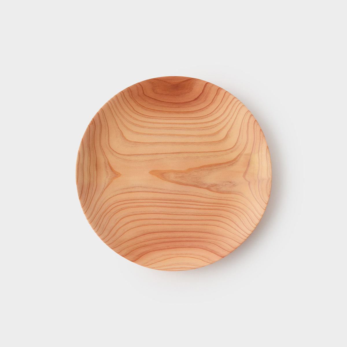 みんなでかこむ　秋田杉の木目を楽しむ木のお皿　無垢 7寸 210mm｜KACOMI