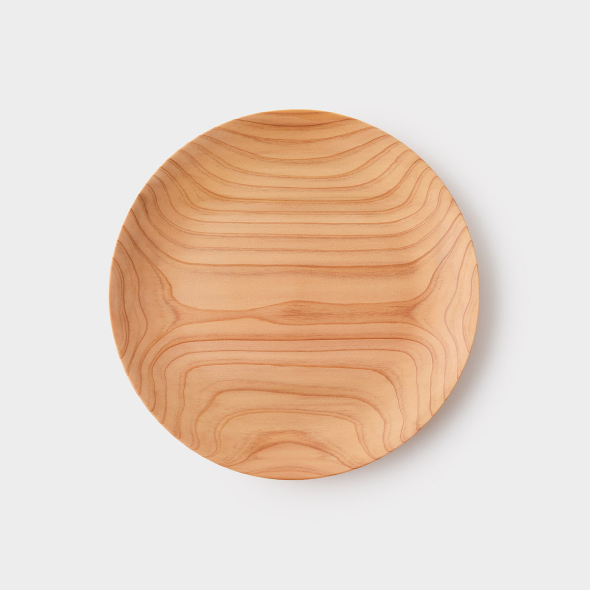 みんなでかこむ　秋田杉の木目を楽しむ木のお皿　無垢 8寸 240mm｜KACOMI