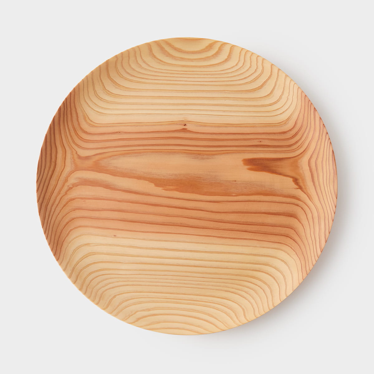 みんなでかこむ　秋田杉の木目を楽しむ木のお皿　無垢 1尺2寸 360mm｜KACOMI