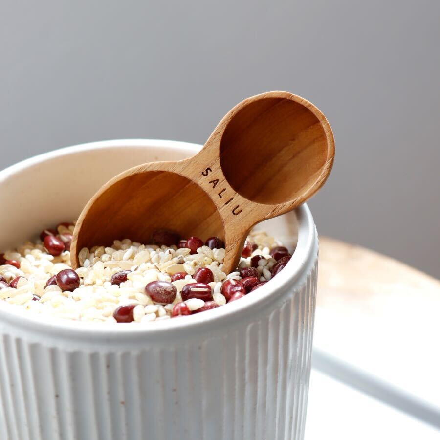 【SALIU】SALIU KITCHEN｜天然木のおおさじこさじスプーン（チーク材）