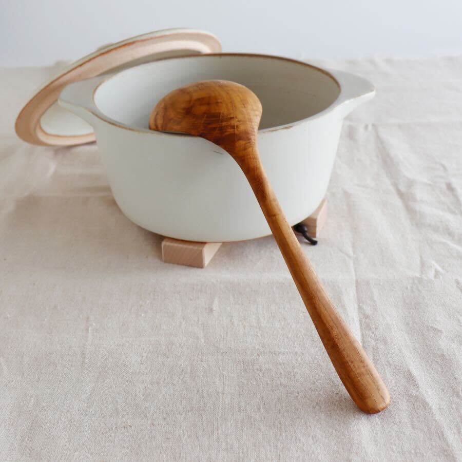 【SALIU】SALIU KITCHEN｜天然木のおたま（チーク材）