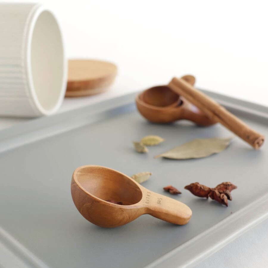 【SALIU】SALIU KITCHEN｜天然木のこさじスプーン（チーク材）