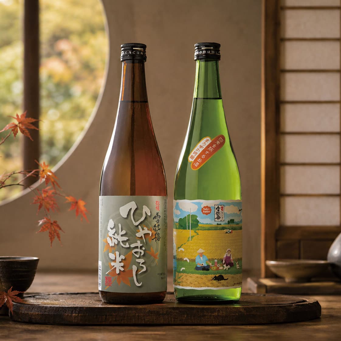 〈10月末までの販売〉秋限定 日本酒ギフトセット ひやおろし純米+稲刈り日和｜長谷川酒造