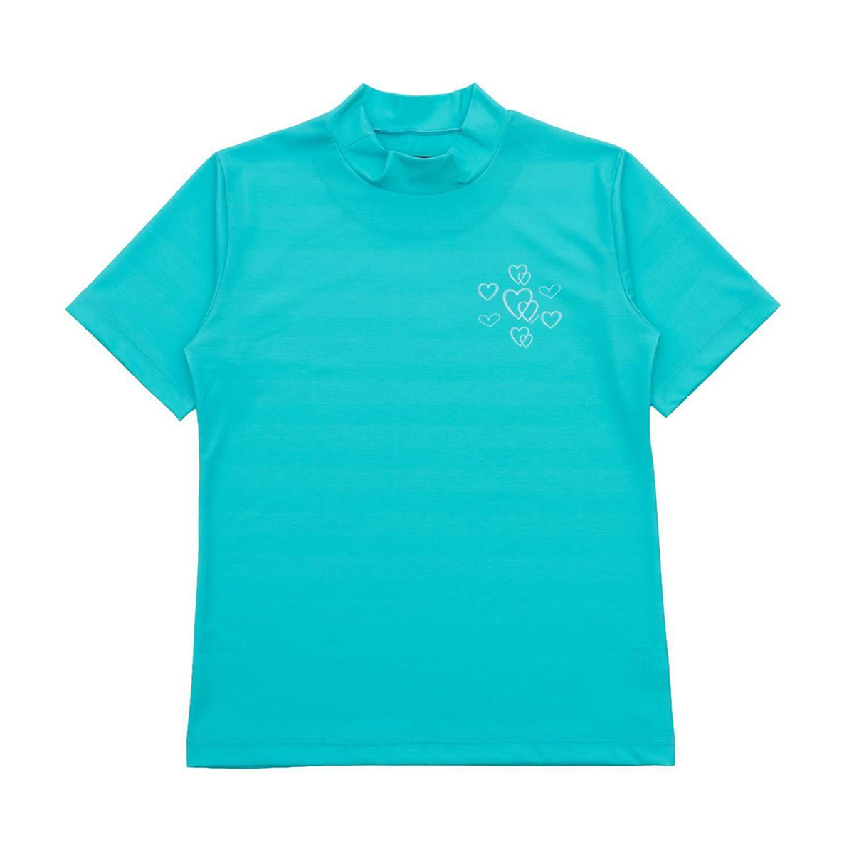 7ハート　モックネックTシャツ　ゴルランブルー（3L / 4L）｜Gorurun