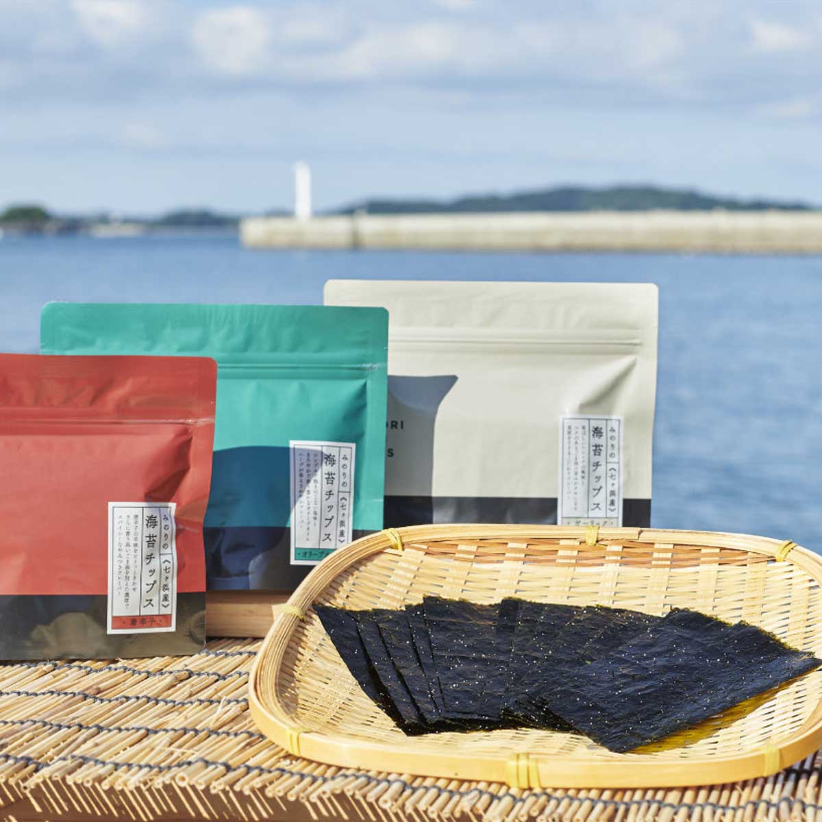 【MINORI-魅のり】海苔チップス ガーリック味・唐辛子味・オリーブオイル味の3種セット（味付のり）