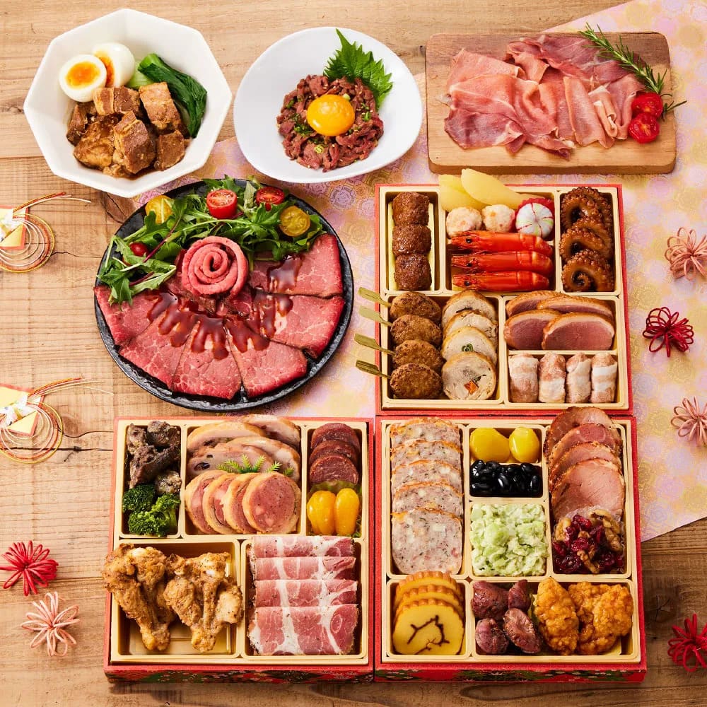 板前魂の肉三昧おせち 和洋風 三段重 3人前