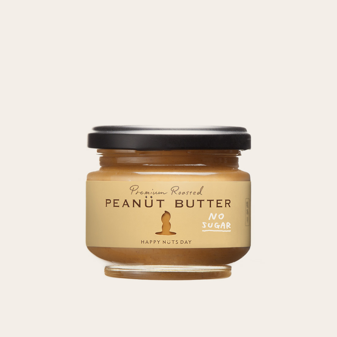 HAPPY NUTS DAY 無添加・無糖 ピーナッツバター 粒あり 110g