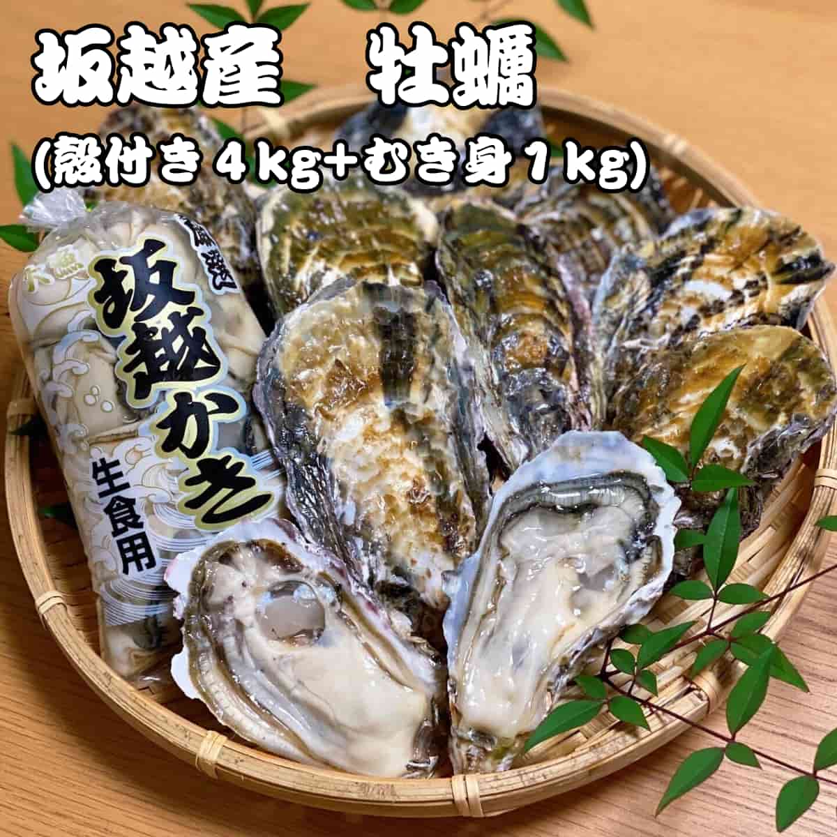 赤穂・坂越産　牡蠣ギフトセット（殻付き4㎏+むき身1㎏）