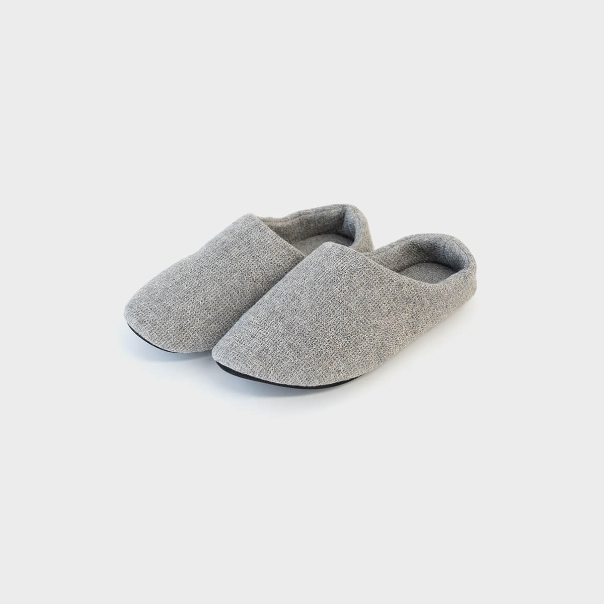 まるでウールのようにやわらかい ワッフル織りのルームシューズ（グレー）M / L / XL｜Kontex - LANA（ラーナ）