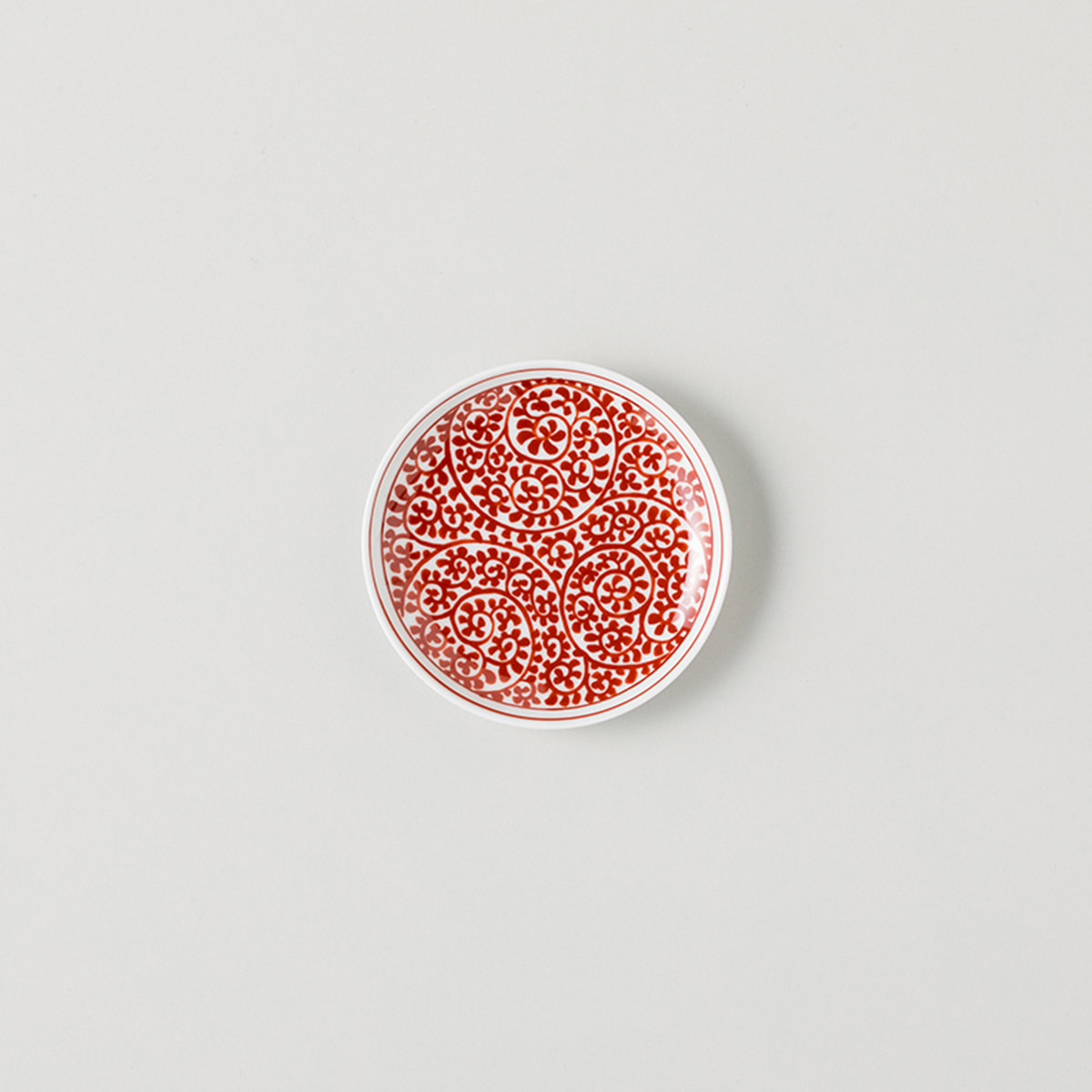 【波佐見焼】 BARBAR　和文/赤　小皿　蛸唐草文