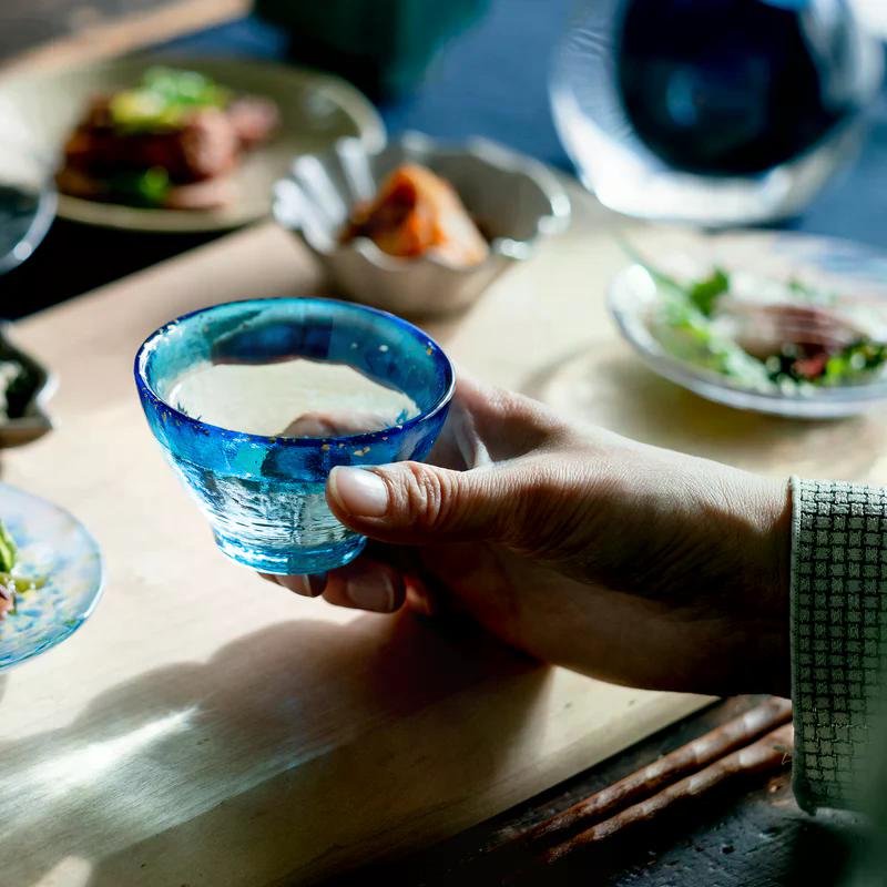 津軽びいどろ あおもりの海 盃 