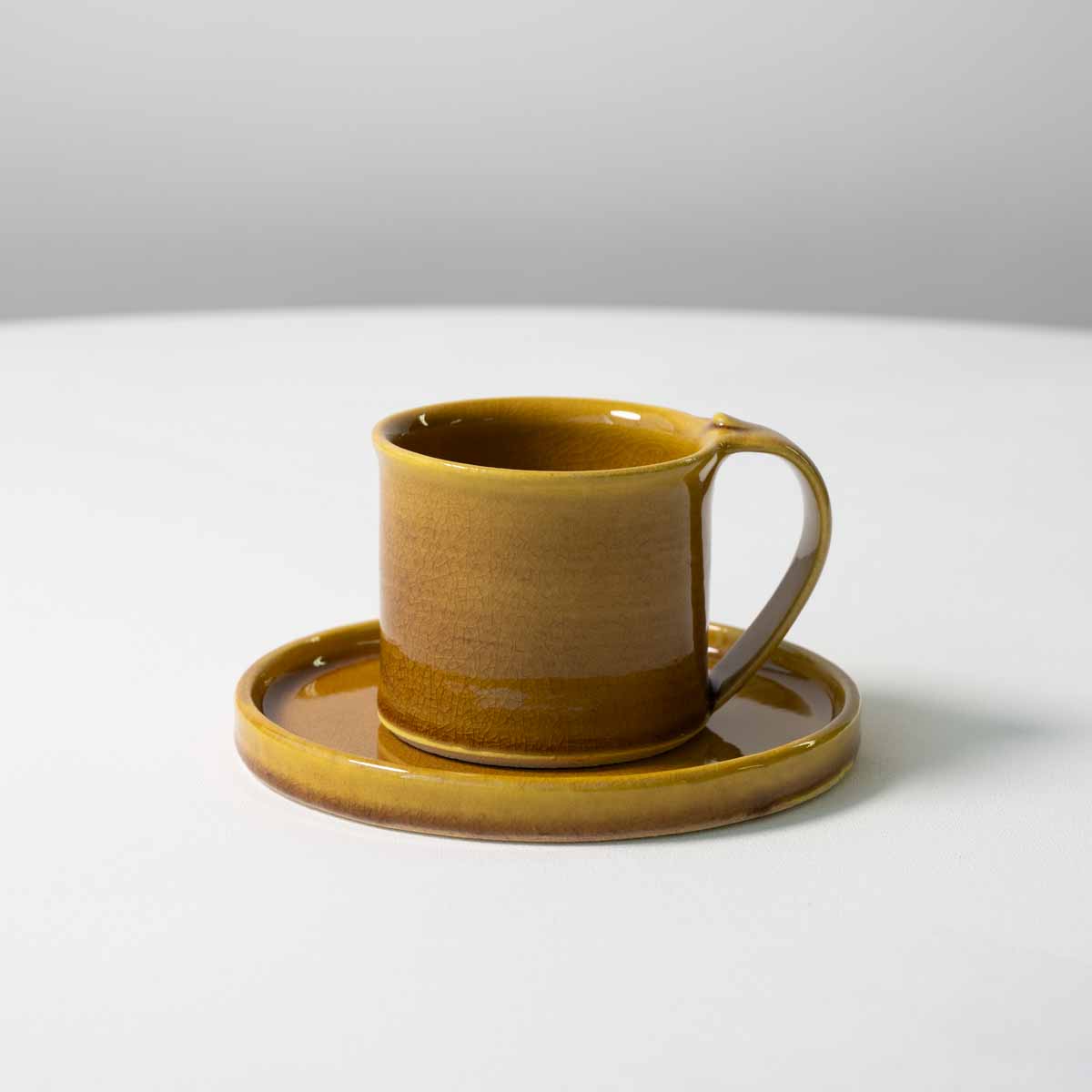 【信楽焼】utsuroi - うつろい - マグ＆切立皿セット Amber（アンバー）