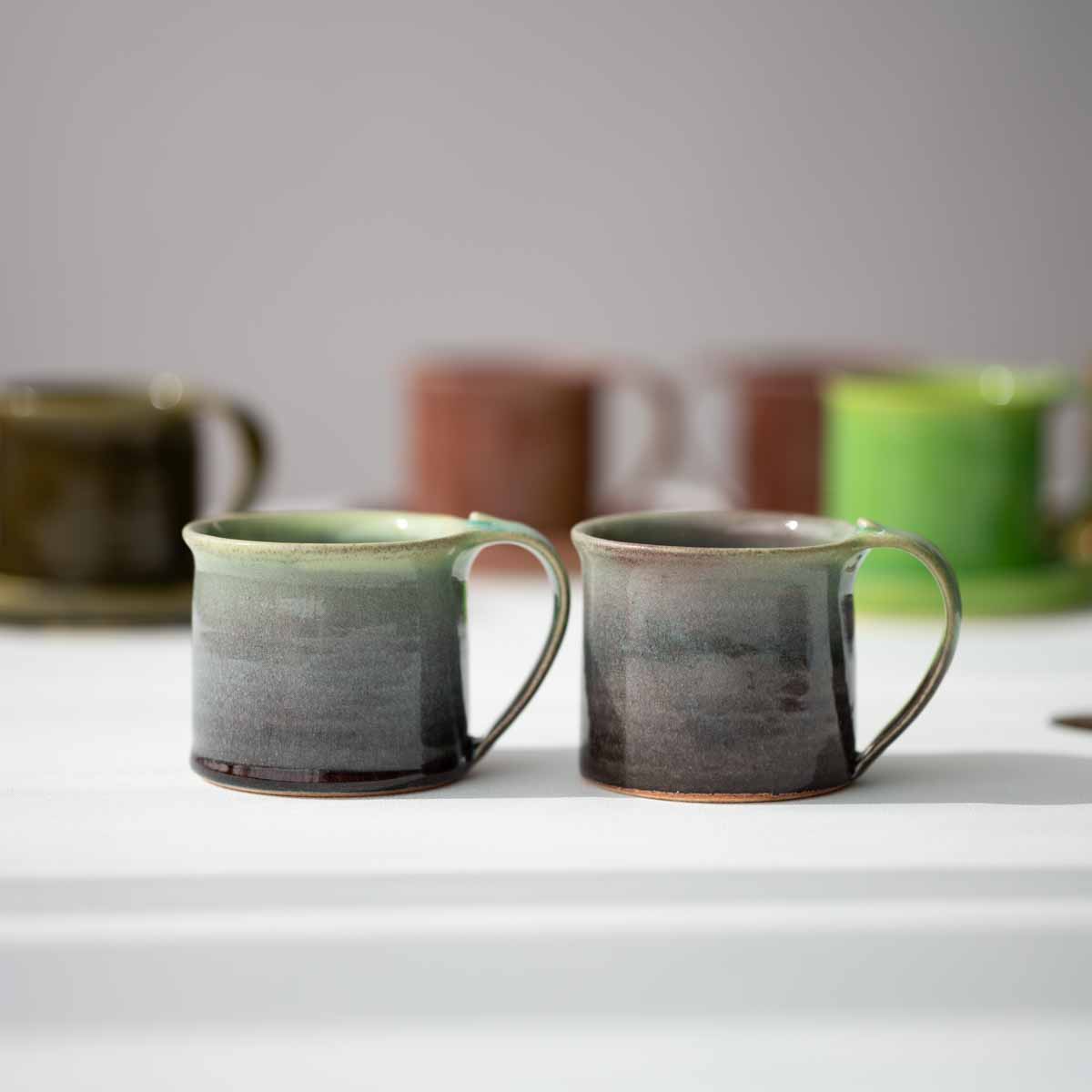 【信楽焼】utsuroi - うつろい - マグ＆切立皿セット  Mist（ミスト）
