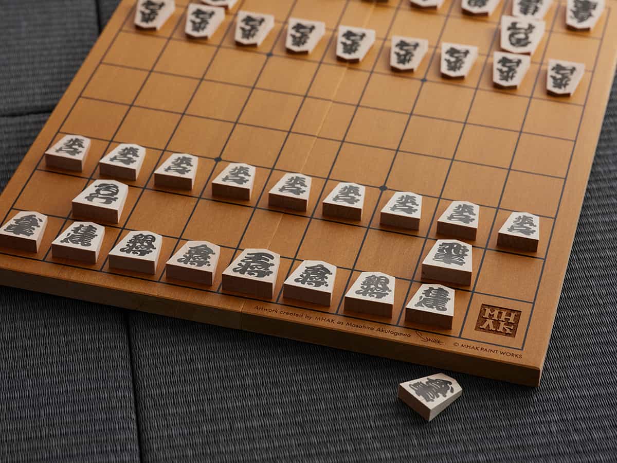 日本のいいもの 山形・天童の将棋駒（将棋盤/駒/巾着セット）｜MHAK