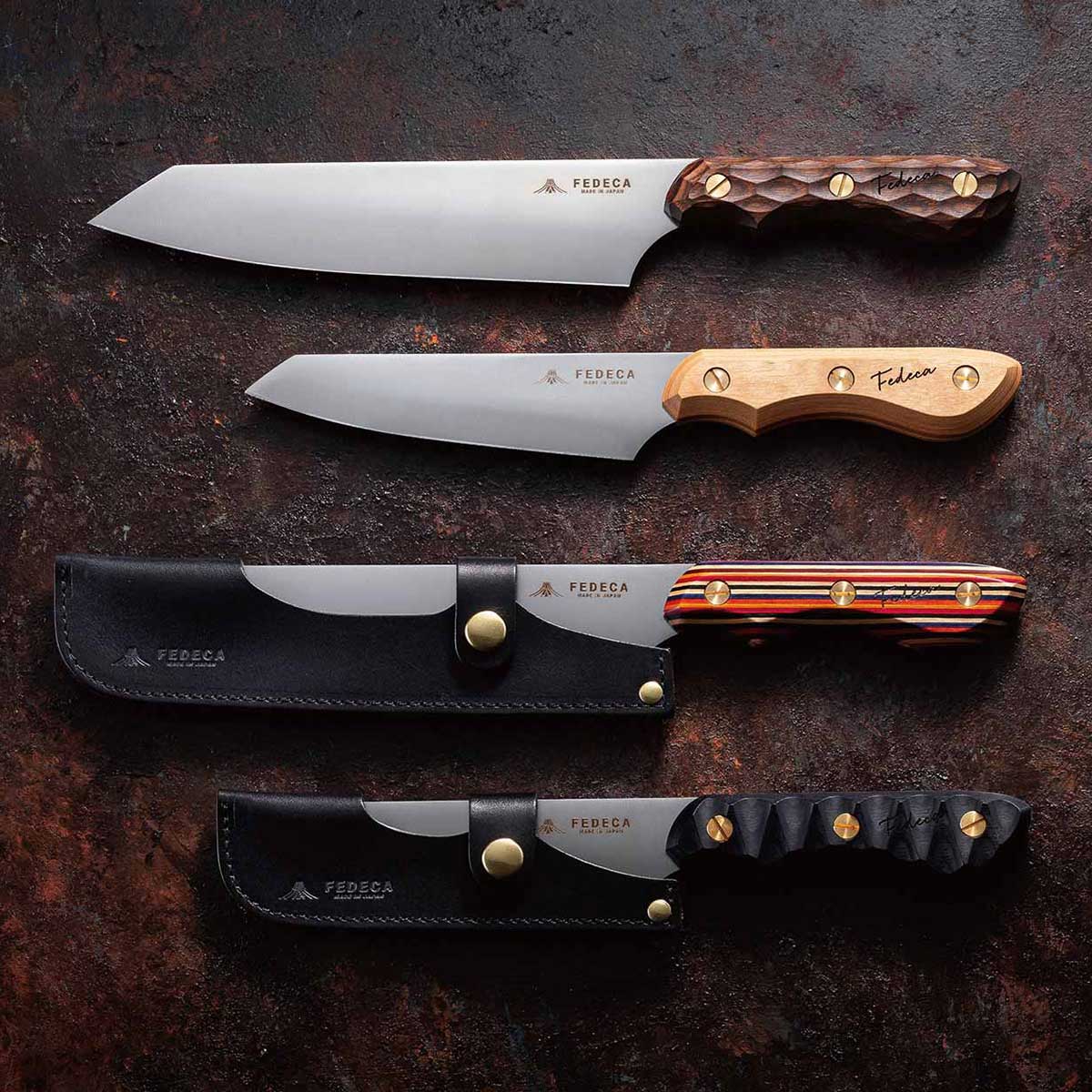 【FEDECA】こども包丁用レザーケース 2色展開