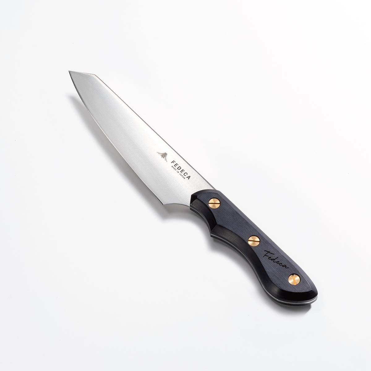 【FEDECA】三徳包丁 小 プレーンブラウン 12.3cm