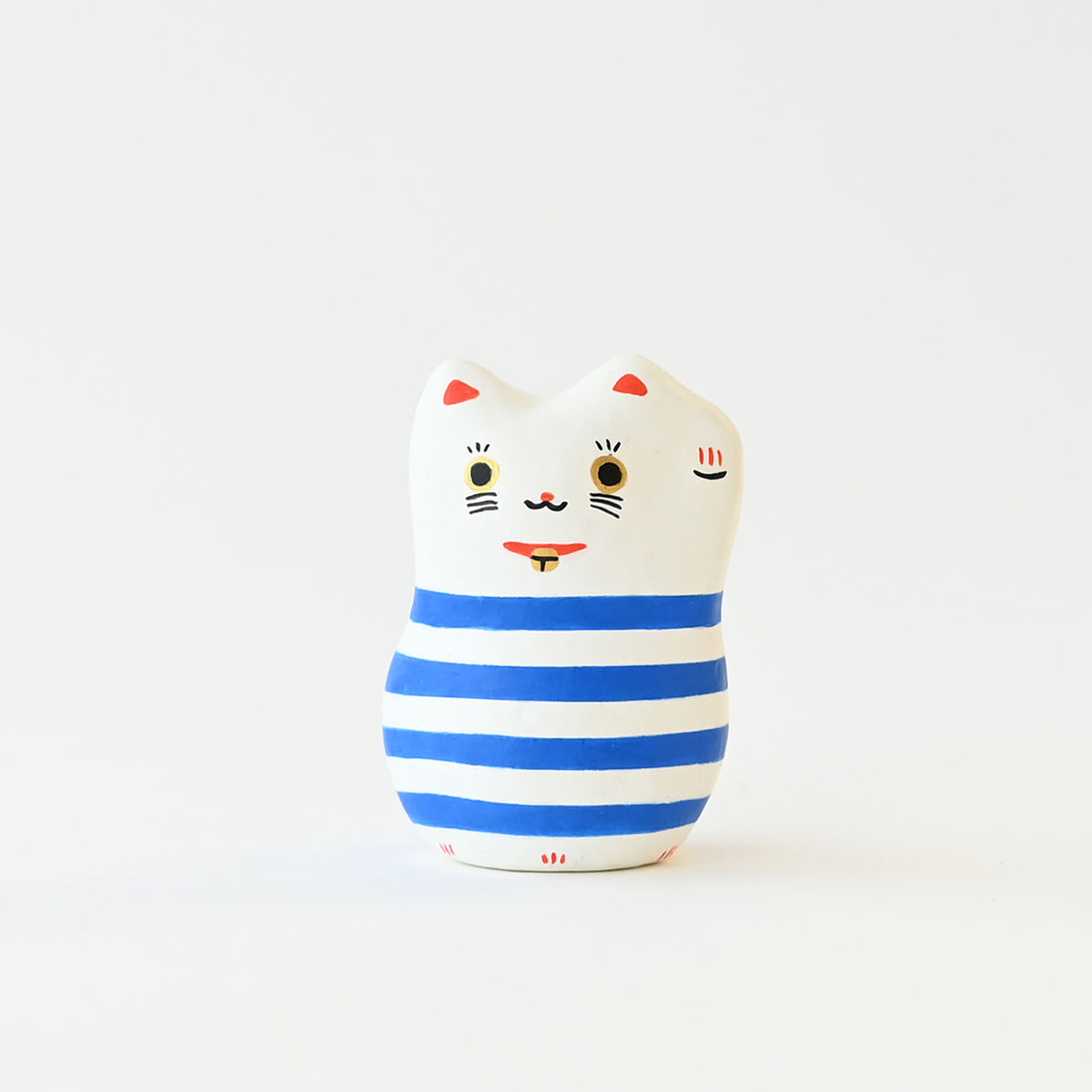 福を手招く縁起物 ねこがみさん（4色展開）｜郷土玩具あかり舎 | HESTA
